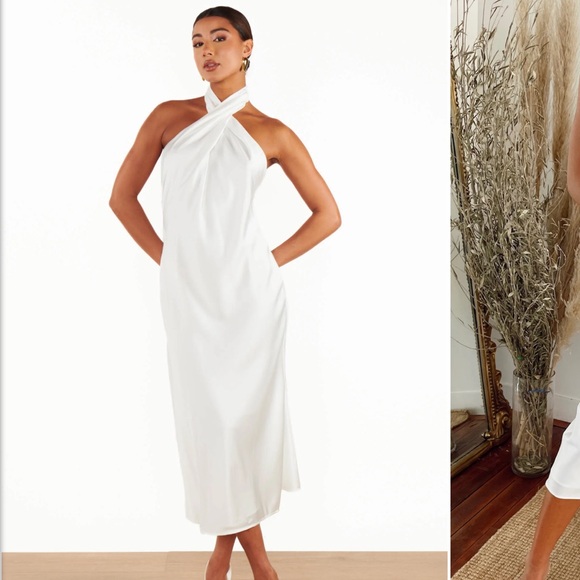 Show me your mumu ivory midi dress size xxs - Picture 1 of 9